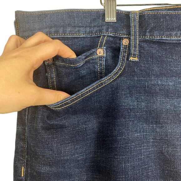 Old Navy 44x30 Loose Fit Blue Jeans Old School Denim Straight Leg Dark Wash NWT - Picture 4 of 11